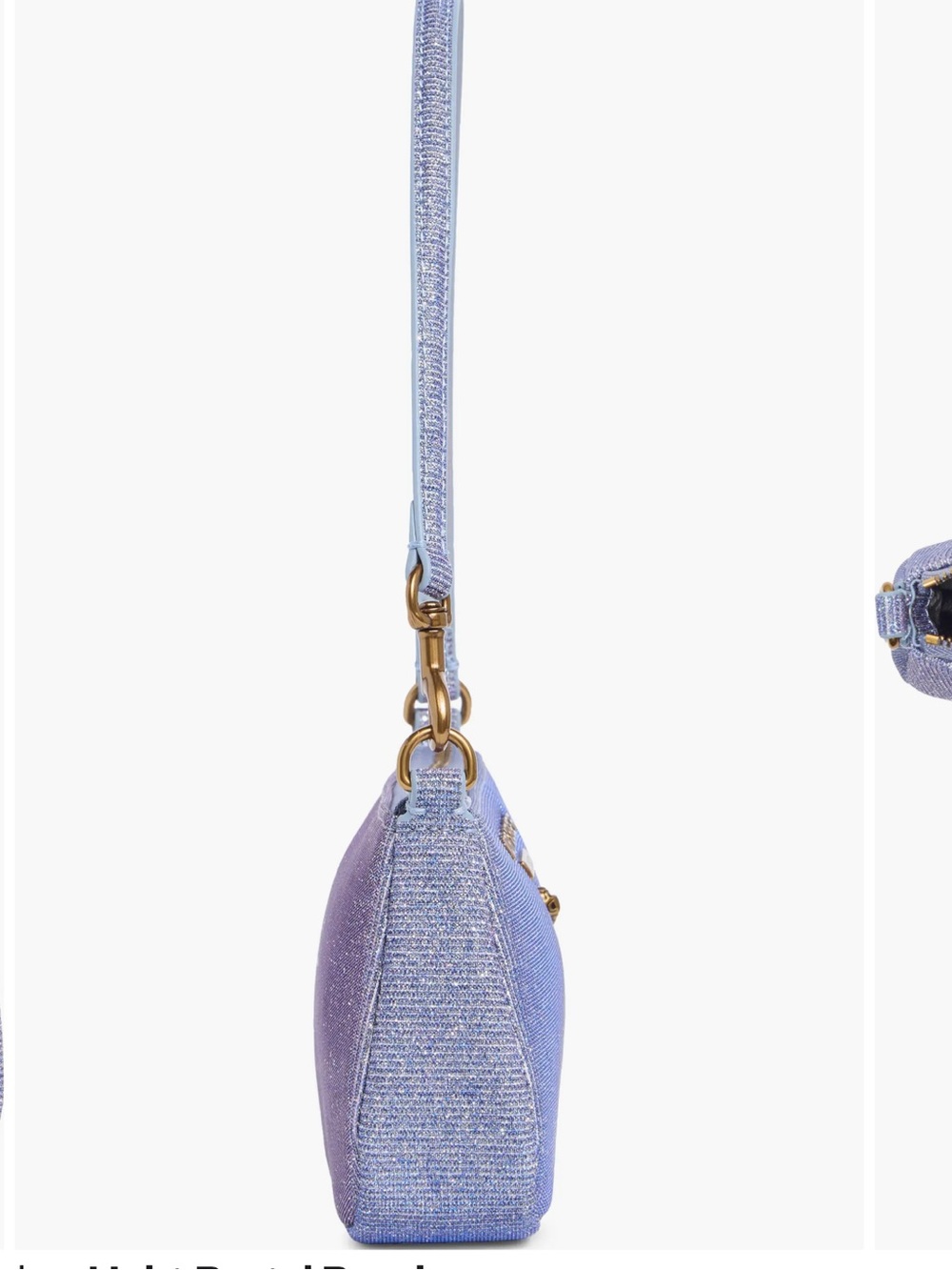 COMFY LOW 🔥 Kurt Geiger London Highgate Lavender Sparkle Mini Shoulder Bag 💫 - Picture 10 of 14